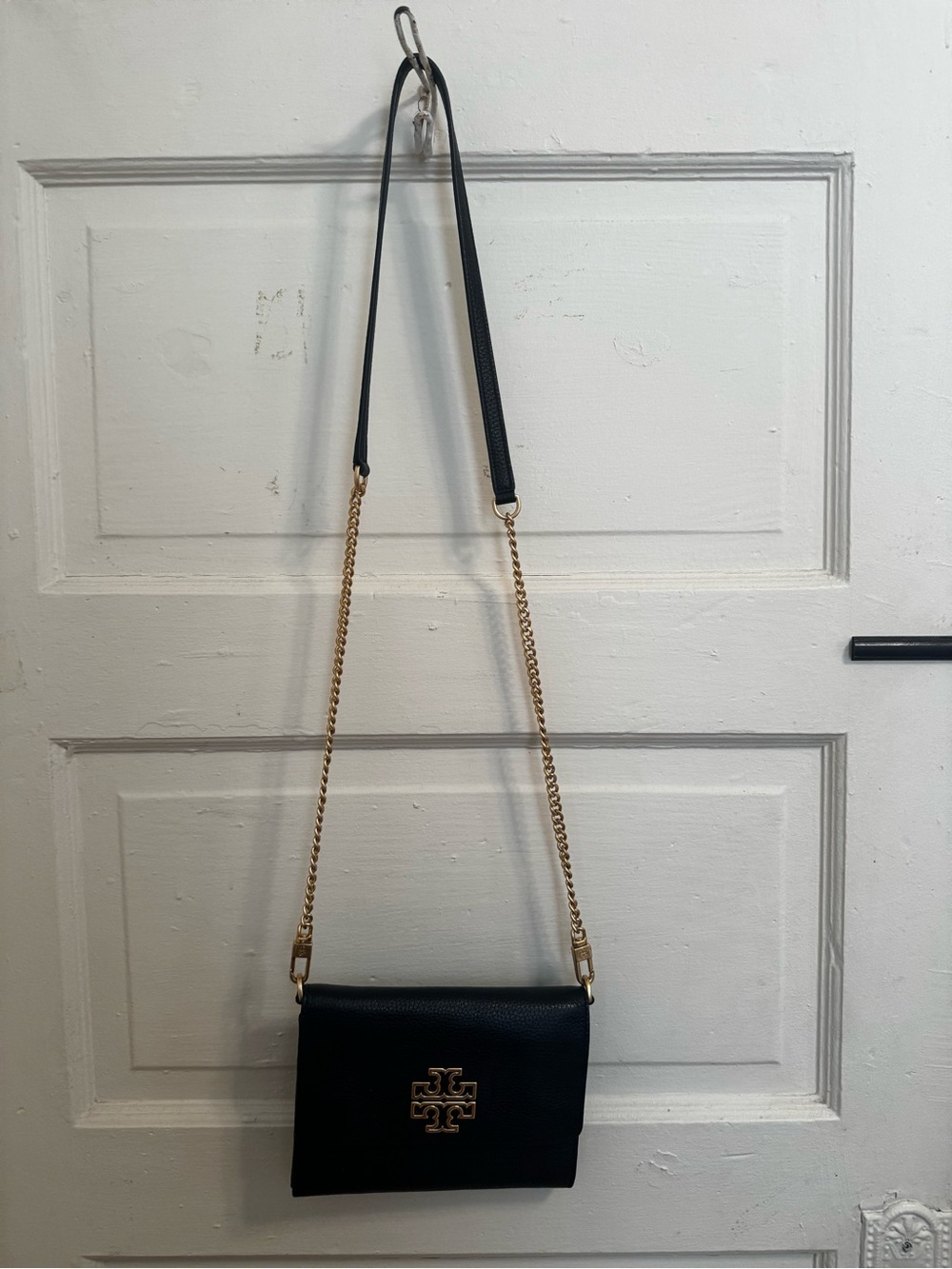 Tory Burch Black Leather Chain-Handle Crossbody Bag - Picture 6 of 7